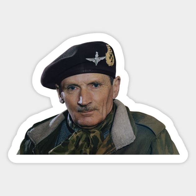 Field Marshal Sir Bernard Montgomery Sticker by warishellstore